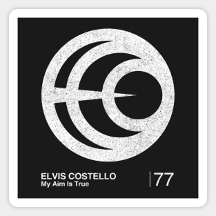 Elvis Costello / Minimalist Graphic Artwork Design Magnet